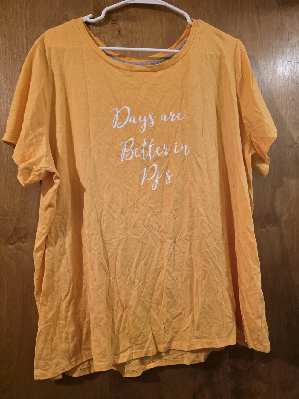 Lane Bryant Orange Short-Sleeve Sleep Tee with White Script